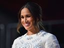Duchess of Sussex Meghan Markle smiles during the 2021 Global Citizen Live festival at the Great Lawn, Central Park in New York City on September 25, 2021.   