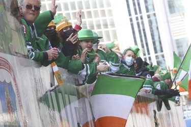 After a two-year-hiatus because of COVID the Toronto St. Patrick's Day parade was back on the downtown streets of Toronto with over 4,000 participants - marching bands, dancers and floats. on Sunday March 20, 2022. Jack Boland/Toronto Sun/Postmedia Network