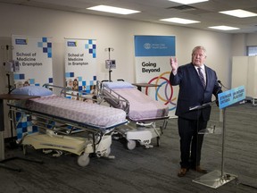 Ontario Premier Doug Ford makes an announcement in Brampton on Tuesday, March 15, 2022.