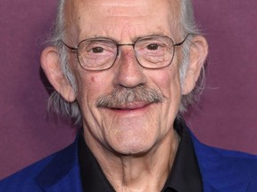 Christopher Lloyd arrives for "The Tender Bar" premiere at the Directors Guild of America Theatre in Los Angeles, Oct. 3, 2021.