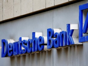 A logo of a branch of Germany's Deutsche Bank is seen in Cologne, Germany, July 18, 2016.