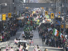 After a two-year-hiatus because of COVID the Toronto St. Patrick's Day parade was back on the downtown streets of Toronto with over 4,000 participants on Sunday March 20, 2022.
