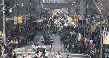 After a two-year-hiatus because of COVID the Toronto St. Patrick's Day parade was back on the downtown streets of Toronto with over 4,000 participants - marching bands, dancers and floats. on Sunday March 20, 2022. Jack Boland/Toronto Sun/Postmedia Network