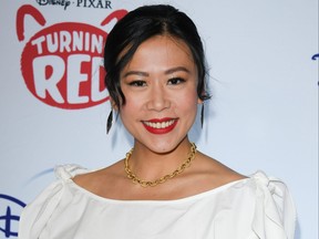 Writer-director Domee Shi at the Toronto premiere of Pixar's Turning Red.