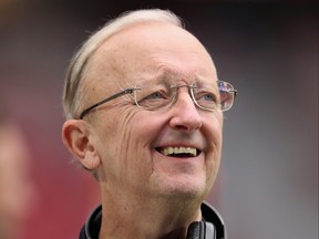 ESPN reporter John Clayton during the NFL game between the Arizona Cardinals and the Los Angeles Rams at the University of Phoenix Stadium on October 2, 2016 in Glendale, Arizona.