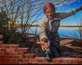 A mural of Harriet Tubman is pictured in this photo from harriettubmanmural.com.
