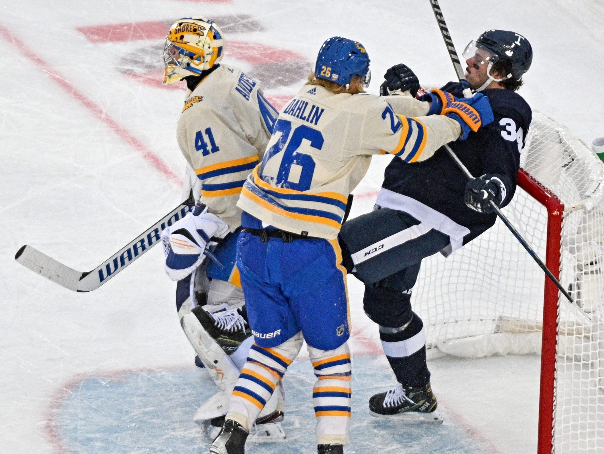 Auston Matthews facing suspension after cross check to the head of Rasmus  Dahlin. - HockeyFeed