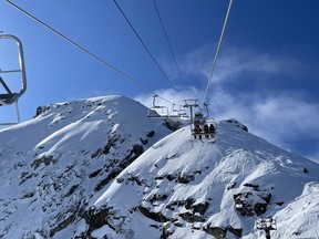 Riding the Peak Express chair lift to the top of Whistler at 7,500 feet is something everyone should experience.
