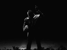 In this screengrab of Kanye's claymation music video for Eazy, the rapper is seen holding the decapitated head of Pete Davidson.