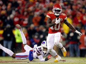 Kansas City’s quick overtime playoff win over the Buffalo Bills last season is one of the reasons league owners are backing a move to give both teams an opportunity with the ball in OT. Getty Images