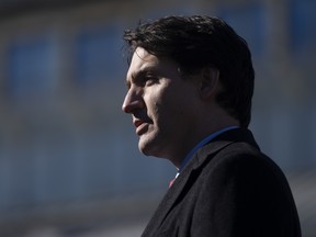Canadian Prime Minister Justin Trudeau is seen during a news conference in Warsaw, Poland. Friday, March 11, 2022.  THE CANADIAN PRESS/Adrian Wyld