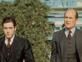 Al Pacino and Robert Duvall in a scene from The Godfather.