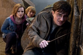 Emma Watson, Ruprint Grint and Daniel Radcliffe in a scene from Harry Potter and the Deathly Hallows.