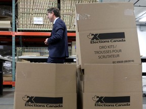 Canada's Chief Electoral Officer Stephane Perrault tours the Elections Canada distribution centre in advance of the upcoming federal election, in Ottawa August 29, 2019.