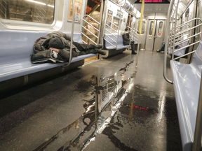 A man urinated on a New York City subway train.