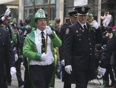 Toronto Fire Service had a rather large contingent at this year's parade. After a two-year-hiatus because of COVID the Toronto St. Patrick's Day parade was back on the downtown streets of Toronto with over 4,000 participants - marching bands, dancers and floats. on Sunday March 20, 2022. Jack Boland/Toronto Sun/Postmedia Network