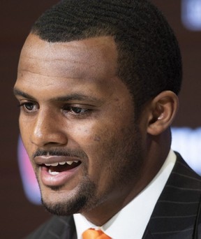 Cleveland Browns quarterback Deshaun Watson is facing civil lawsuits alleging inappropriate sexual conduct. USA TODAY SPORTS