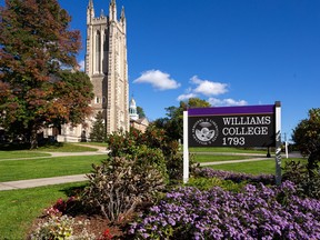 Exterior of Williams College in Massachusetts.