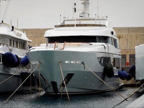 The yacht called "Lady Anastasia" owned by Russian oligarch Alexander Mikheyev is seen at Port Adriano in the Spanish island of Mallorca, Spain March 15, 2022.