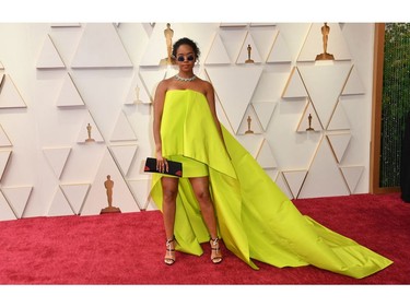 Singer Gabriella Wilson, aka H.E.R., attends the 94th Oscars at the Dolby Theatre in Hollywood, Calif., on March 27, 2022.