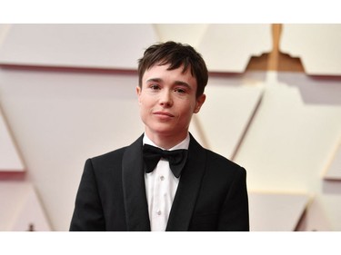 Elliot Page attends the 94th Oscars at the Dolby Theatre in Hollywood, Calif., on March 27, 2022.