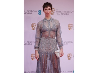 Rebecca Hall  arrives at the 75th British Academy of Film and Television Awards (BAFTA) at the Royal Albert Hall in London, March 13, 2022.