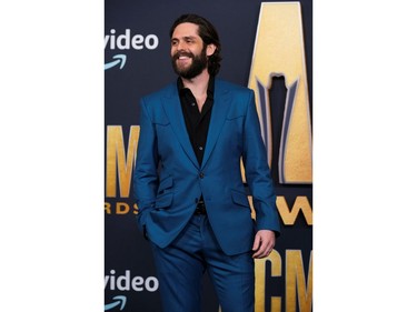 Thomas Rhett attends the 57th Annual Academy of Country Music Awards in Las Vegas, Nevada, March 7, 2022.