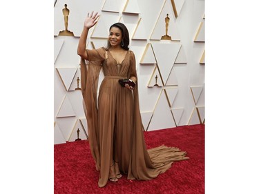 Regina Hall poses on the red carpet during the Oscars arrivals at the 94th Academy Awards in Hollywood, Los Angeles, Calif., March 27, 2022.