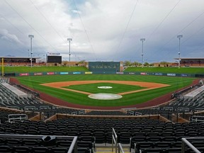 FILE PHOTO: Mar. 4, 2022; Phoenix, AZ, USA; The empty Salt River Fields where Spring Training would be taking place at Talking Stick.