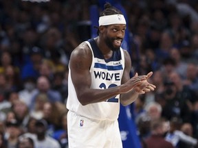 Mar 21, 2022; Dallas, Texas, USA;  Minnesota Timberwolves guard Patrick Beverley (22) reacts during the second half against the Dallas Mavericks at American Airlines Center.