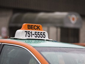 Beck Taxi office in the Scarborough area of Toronto, Ont. on Monday, Oct. 25, 2021.