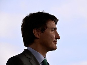 Prime Minister Justin Trudeau speaks to media at the GLOBE Forum 2022 in Vancouver, March 29, 2022.