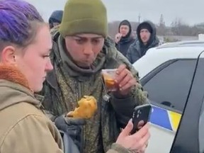 Video circulating on social media shows Ukrainians comforting a Russian soldier