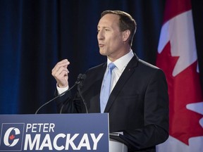 Conservative Party of Canada leadership candidate Peter MacKay speaks during the English debate in Toronto, Thursday, June 18, 2020.