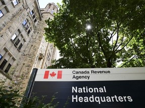 The Canada Revenue Agency (CRA) headquarters is pictured in Ottawa on Monday, Aug. 17, 2020.