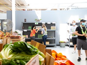 Inside the Daily Bread Food Bank.