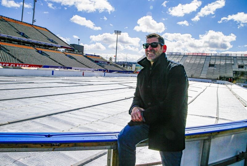 Photos Surface of Buffalo Sabres New 2022 Heritage Classic Jersey