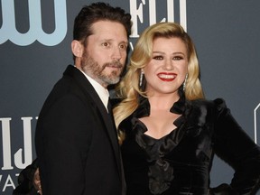 Brandon Blackstock and Kelly Clarkson attend the Critics Choice Awards in Santa Monica, Calif., Jan. 12, 2020.
