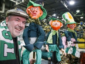 Shaun Ruddy, Chair of the St. Patrick's Society, is pictured on March 15, 2022, as preparations are made for Sunday's St. Patrick's Day parade.