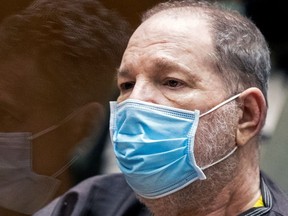 Harvey Weinstein, who was extradited from New York to Los Angeles to face sex-related charges, listens in court during a pre-trial hearing in Los Angeles, California, U.S., July 29, 2021.