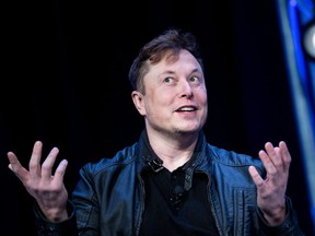 Elon Musk, founder of SpaceX, speaks during the Satellite 2020 at the Washington Convention Center in Washington, D.C., March 9, 2020.