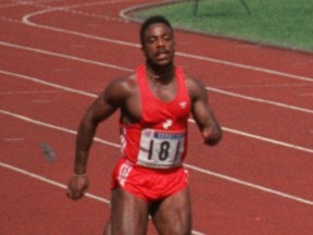 Canadian sprinter Desai Williams competes in the men's 100-metre sprint final at the 1988 Olympics in Seoul, South Korea, on Sept 24, 1988.