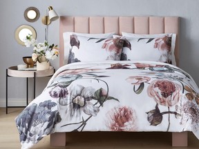 Over-scale floral patterns are on trend for spring 2022. Hometrends Nourish 3 Piece Cotton Comforter Set. $80. WALMART