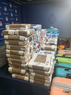 Toronto Police seized $28.5 million worth of drugs, including 189 kilograms of cocaine and 97 kilograms of crystal methamphetamine, its largest single-day seizure of drugs in the service’s history.