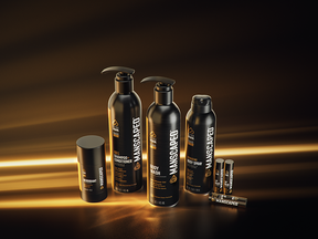 The UltraPremium Collection includes Manscaped’s signature body wash, shampoo, deodorant and hydrating body spray. SUPPLIED