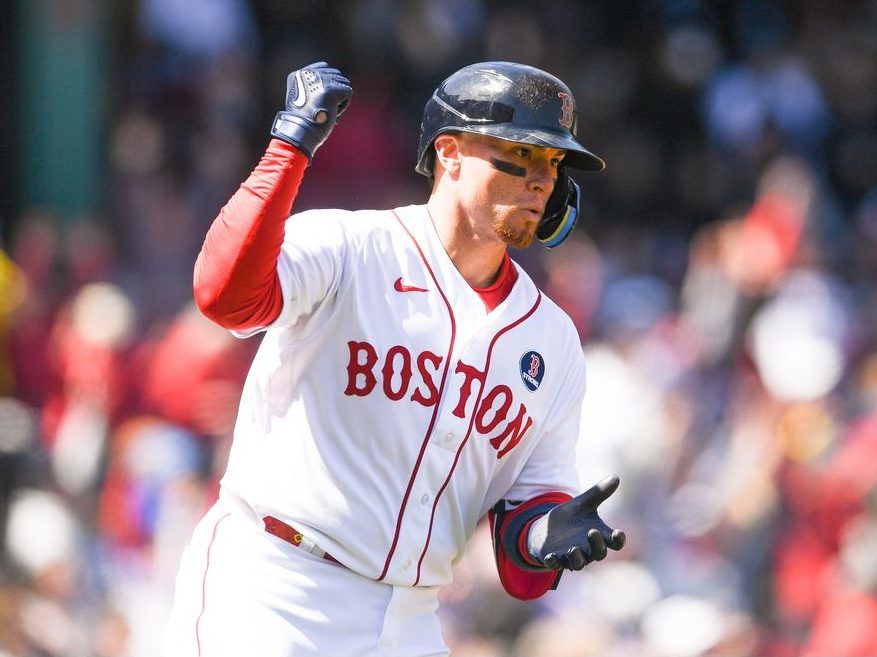 Boston Red Sox catcher Christian Vazquez (7) in the second inning