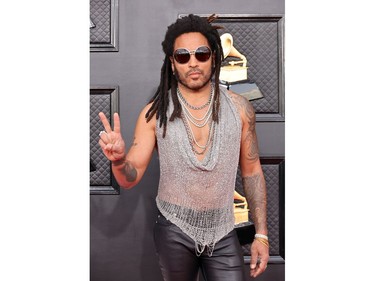 LAS VEGAS, NEVADA - APRIL 03: Lenny Kravitz attends the 64th Annual GRAMMY Awards at MGM Grand Garden Arena on April 03, 2022 in Las Vegas, Nevada.