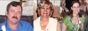 From left, Jack Chandler, 65, and Evelynn Kaye Chandler, 69, and their daughter, Titus' ex-girlfriend Tiffany Eichor, 43, were shot dead at their home in Beggs, Oklahoma in September 2019.