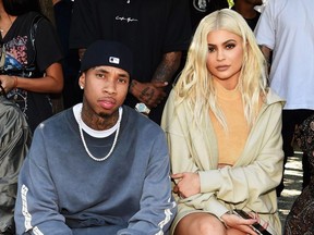 Tyga and Kylie Jenner attend the Kanye West Yeezy Season 4 fashion show on September 7, 2016 in New York City.