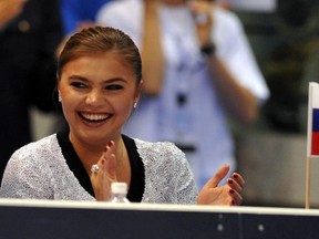 In this file photo taken on June 6, 2008, former Russian gymnast Alina Kabaeva attends the senior event at European Championships in Rhythmic Gymnastics in Turin.